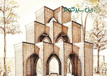 گرافیک آرامگاه ملاحسین کاشفی سبزواری