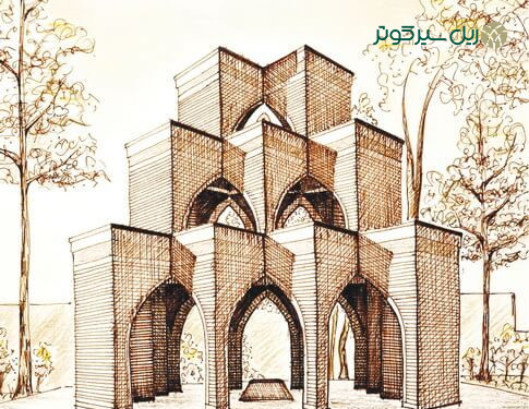 گرافیک آرامگاه ملاحسین کاشفی سبزواری